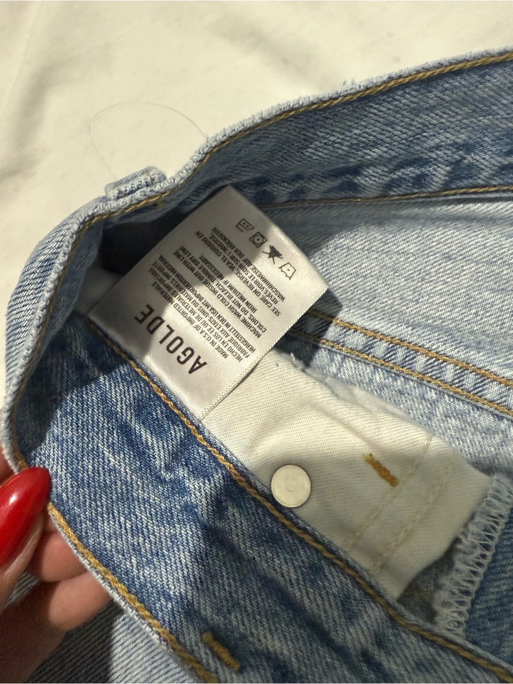 Agolde Light Blue Straight Leg Jeans - 22 waist - Picture 3 of 15